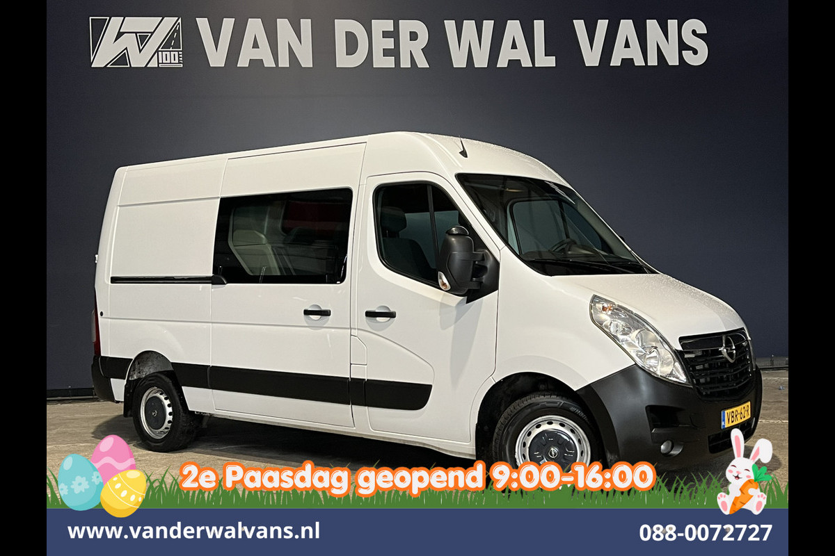 Opel Movano 2.3 CDTI 146pk L2H2 Dubbele Cabine Euro6 Airco | Camera | Navigatie | Cruisecontrol Chauffeursstoel, 2500kg Trekhaak, Parkeersensoren, 5-Zits
