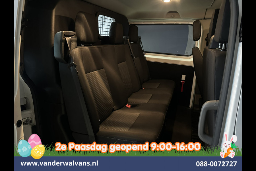 Ford Transit Custom 2.0 TDCI 131pk L2H1 Dubbele Cabine Euro6 Airco | 6-Zits | Navigatie | LED | Apple Carplay | Cruisecontrol Android Auto, Parkeersensoren, Stoelverwarming, Verwarmde voorruit, 2800kg trekvermogen