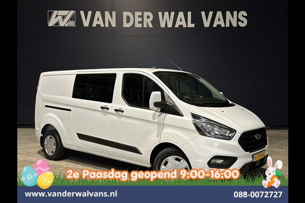 Ford Transit Custom 2.0 TDCI 131pk L2H1 Dubbele Cabine Euro6 Airco | 6-Zits | Navigatie | LED | Apple Carplay | Cruisecontrol Android Auto, Parkeersensoren, Stoelverwarming, Verwarmde voorruit, 2800kg trekvermogen