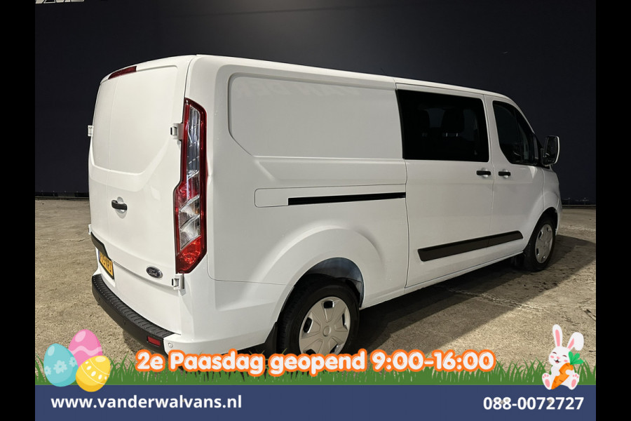 Ford Transit Custom 2.0 TDCI 131pk L2H1 Dubbele Cabine Euro6 Airco | 6-Zits | Navigatie | LED | Apple Carplay | Cruisecontrol Android Auto, Parkeersensoren, Stoelverwarming, Verwarmde voorruit, 2800kg trekvermogen