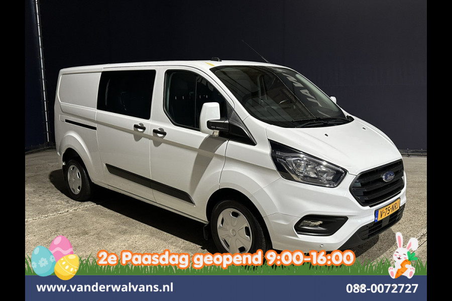 Ford Transit Custom 2.0 TDCI 131pk L2H1 Dubbele Cabine Euro6 Airco | 6-Zits | Navigatie | LED | Apple Carplay | Cruisecontrol Android Auto, Parkeersensoren, Stoelverwarming, Verwarmde voorruit, 2800kg trekvermogen
