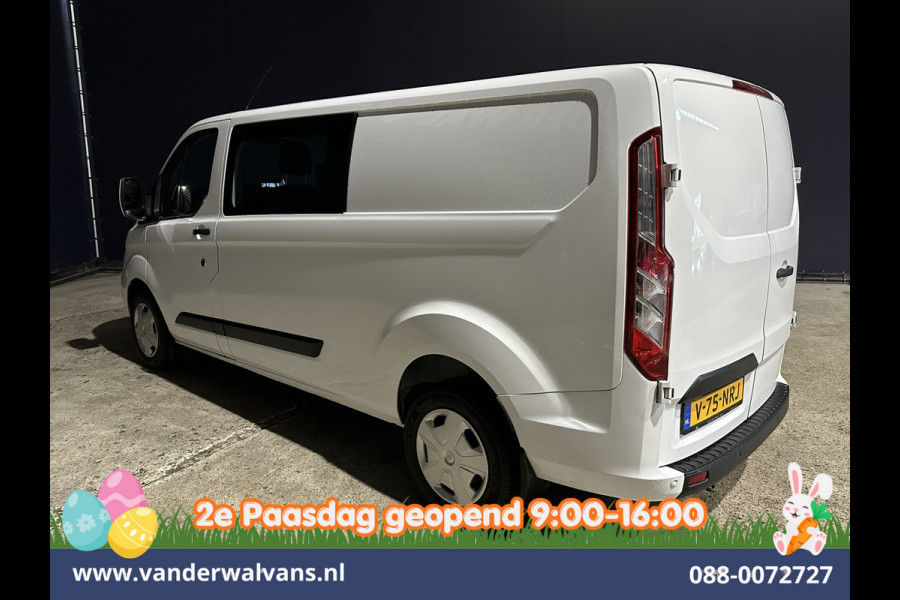 Ford Transit Custom 2.0 TDCI 131pk L2H1 Dubbele Cabine Euro6 Airco | 6-Zits | Navigatie | LED | Apple Carplay | Cruisecontrol Android Auto, Parkeersensoren, Stoelverwarming, Verwarmde voorruit, 2800kg trekvermogen