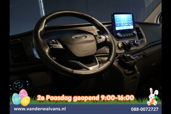 Ford Transit Custom 2.0 TDCI 131pk L2H1 Dubbele Cabine Euro6 Airco | 6-Zits | Navigatie | LED | Apple Carplay | Cruisecontrol Android Auto, Parkeersensoren, Stoelverwarming, Verwarmde voorruit, 2800kg trekvermogen