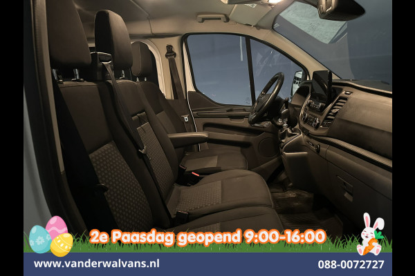 Ford Transit Custom 2.0 TDCI 170pk L2H1 Dubbele Cabine Euro6 Airco | 6-Zits | Camera | Navigatie | LED | Apple Carplay Android Auto, Cruisecontrol, Stoelverwarming, Verwarmde voorruit, Parkeersensoren, 2800kg trekvermogen, Dakdragers