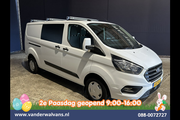 Ford Transit Custom 2.0 TDCI 170pk L2H1 Dubbele Cabine Euro6 Airco | 6-Zits | Camera | Navigatie | LED | Apple Carplay Android Auto, Cruisecontrol, Stoelverwarming, Verwarmde voorruit, Parkeersensoren, 2800kg trekvermogen, Dakdragers