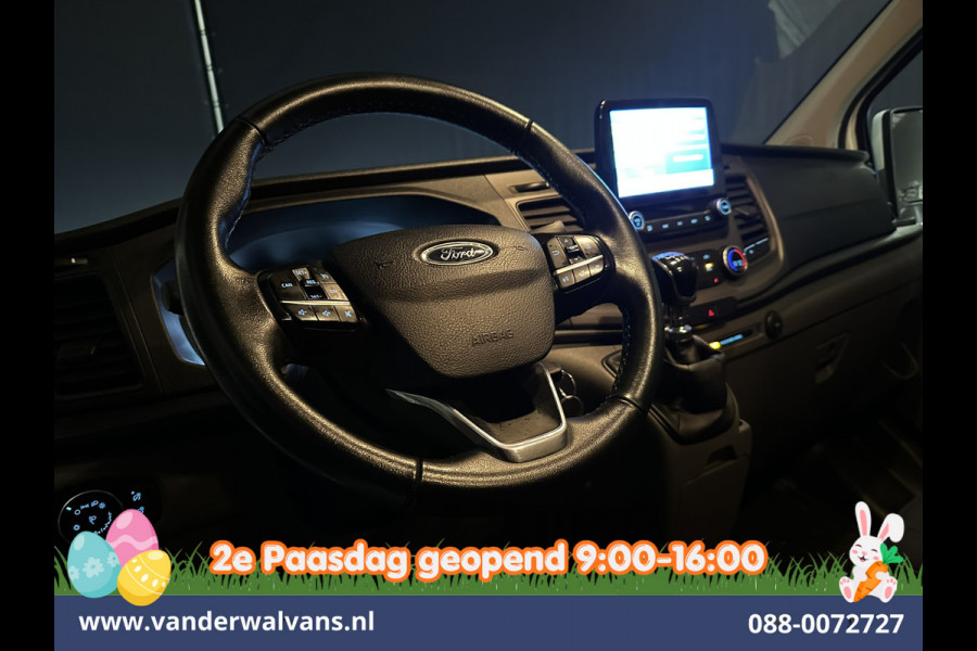 Ford Transit Custom 2.0 TDCI 170pk L2H1 Dubbele Cabine Euro6 Airco | 6-Zits | Camera | Navigatie | LED | Apple Carplay Android Auto, Cruisecontrol, Stoelverwarming, Verwarmde voorruit, Parkeersensoren, 2800kg trekvermogen, Dakdragers
