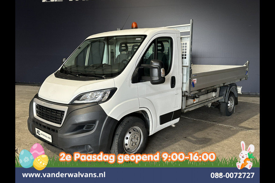 Peugeot Boxer 2.2 BlueHDi 140pk Kipper Open Laadbak Euro6 Bijrijdersbank Bluetooth telefoonvoorbereiding