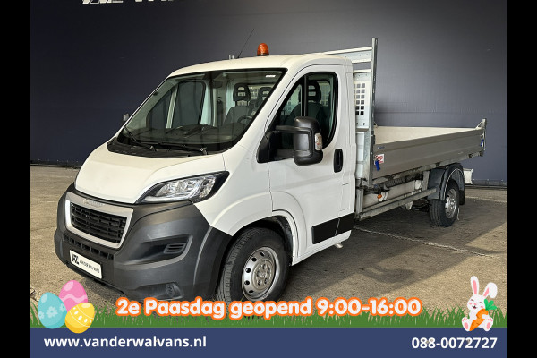 Peugeot Boxer 2.2 BlueHDi 140pk Kipper Open Laadbak Euro6 Bijrijdersbank Bluetooth telefoonvoorbereiding