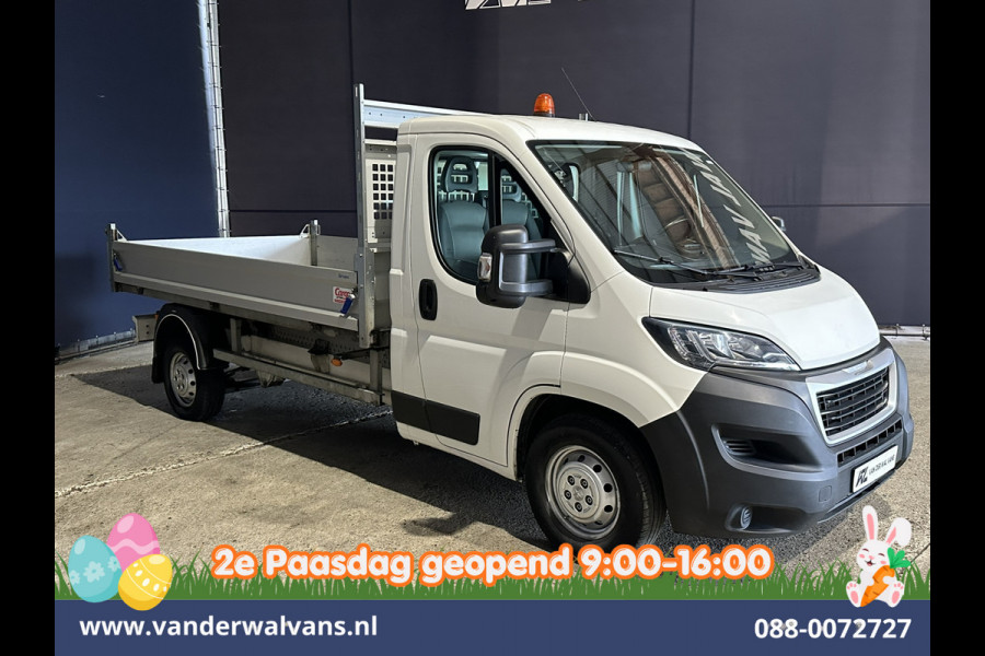 Peugeot Boxer 2.2 BlueHDi 140pk Kipper Open Laadbak Euro6 Bijrijdersbank Bluetooth telefoonvoorbereiding