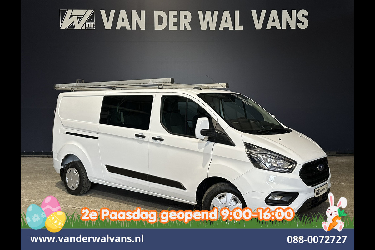 Ford Transit Custom 2.0 TDCI 130pk L2H1 Dubbele Cabine Inrichting Euro6 Airco | 5-Zits | Imperiaal | LED | Cruisecontrol Stoelverwarming, Parkeersensoren