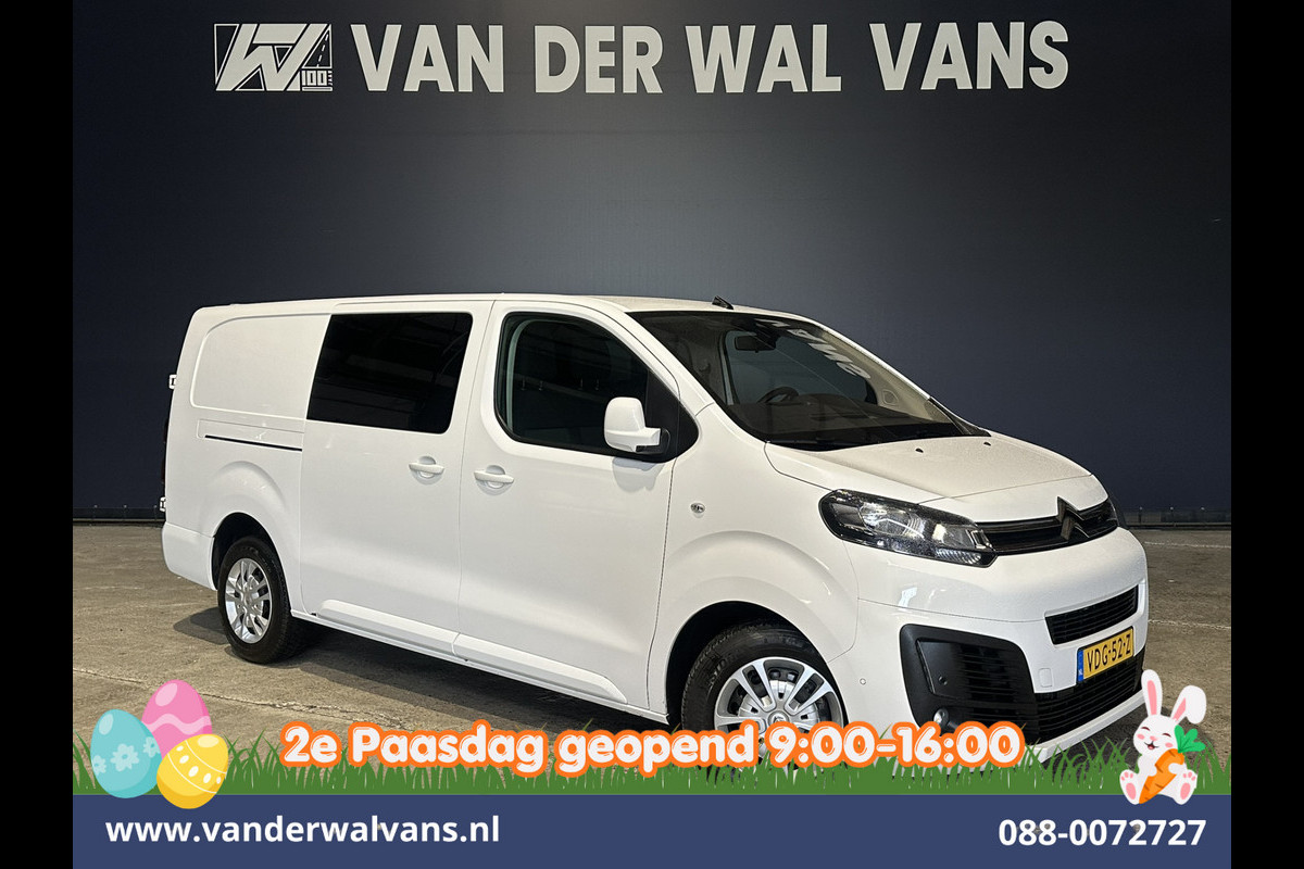 Citroën Jumpy 2.0 BlueHDI 150pk L3H1 Dubbele cabine Euro6 Airco | 6-Zits | Camera | Navigatie Apple Carplay, Android Auto, Cruisecontrol, Parkeersensoren