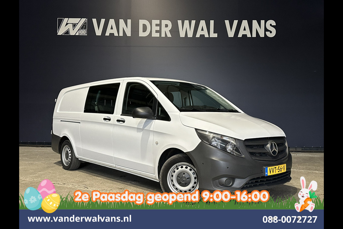 Mercedes-Benz Vito 116 CDI 164pk Automaat L3H1 Dubbele Cabine inrichting Euro6 Airco | 5-Zits | Camera | Apple Carplay 2500kg trekhaak, Cruisecontrol, Android Auto, Parkeersensoren