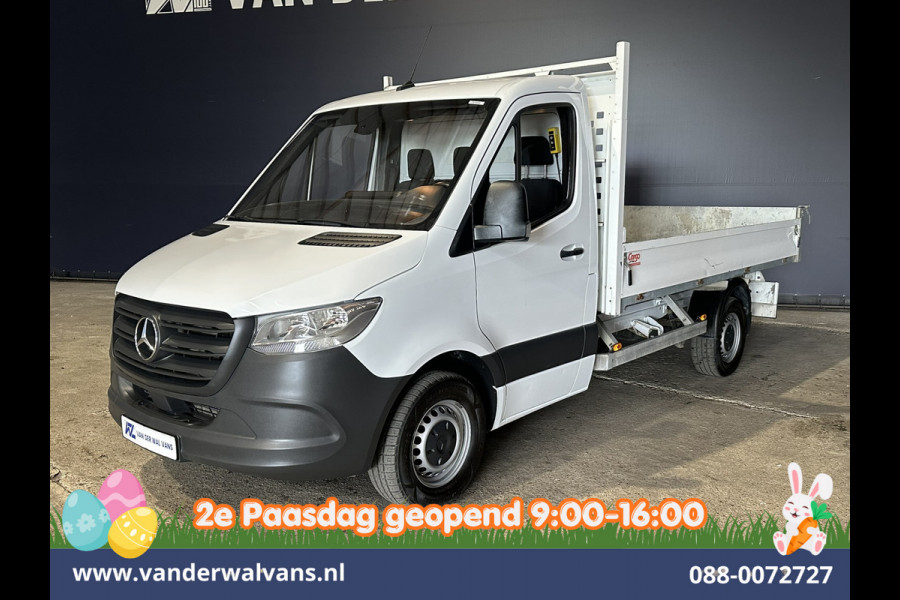 Mercedes-Benz Sprinter 317 CDI 170pk Pick up Kipper Open Laadbak Euro6 Airco | 2800kg Trekhaak | Bijrijdersbank