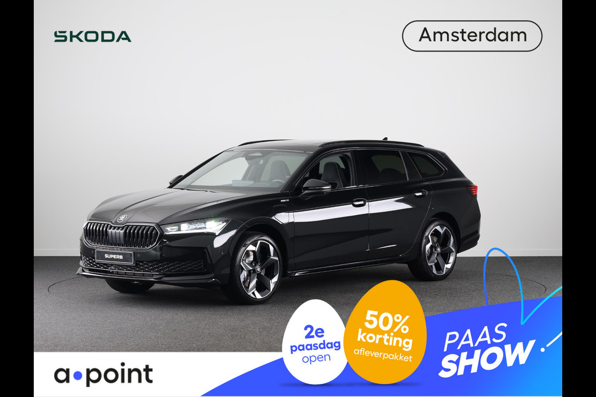 Škoda Superb combi Sportline Business PHEV 1.5 TSI 204 pk 6 versn. DSG | Travel assist plus | Panoramadak | Canton | 19 inch lichtmetalen velgen