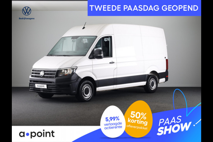 Volkswagen Crafter 35 2.0 TDI L3H2 140 PK | Navigatie via app | Bijrijdersbank | Airco | Side Assist | Inklapbare spiegels | Parkeersensoren voor en achter |