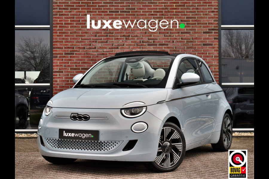 Fiat 500C La Prima 42 kWh Celestial Blue incl-Winterset ACC Stoelverw Camera Carplay