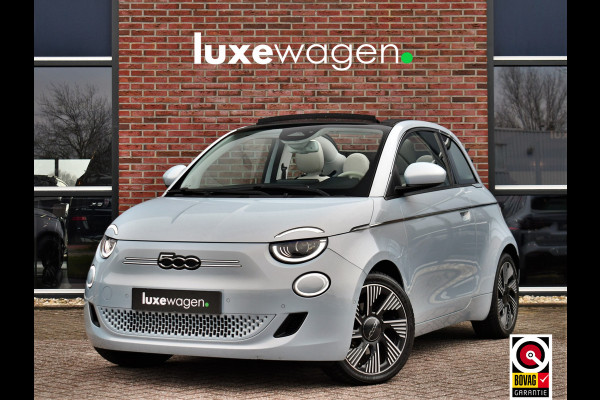 Fiat 500C La Prima 42 kWh Celestial Blue incl-Winterset ACC Stoelverw Camera Carplay