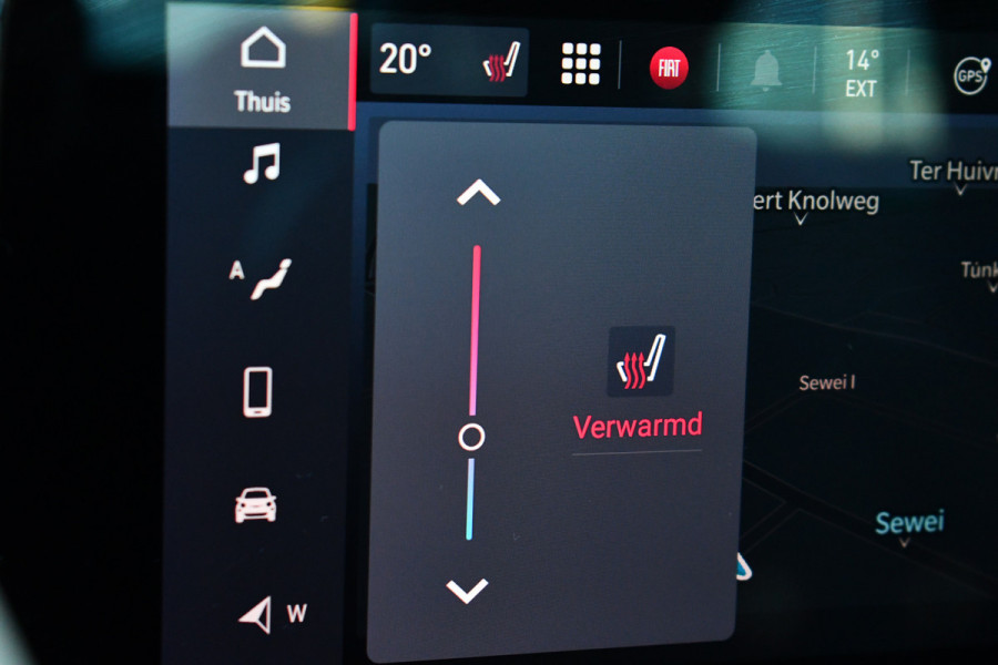 Fiat 500C La Prima 42 kWh Celestial Blue incl-Winterset ACC Stoelverw Camera Carplay