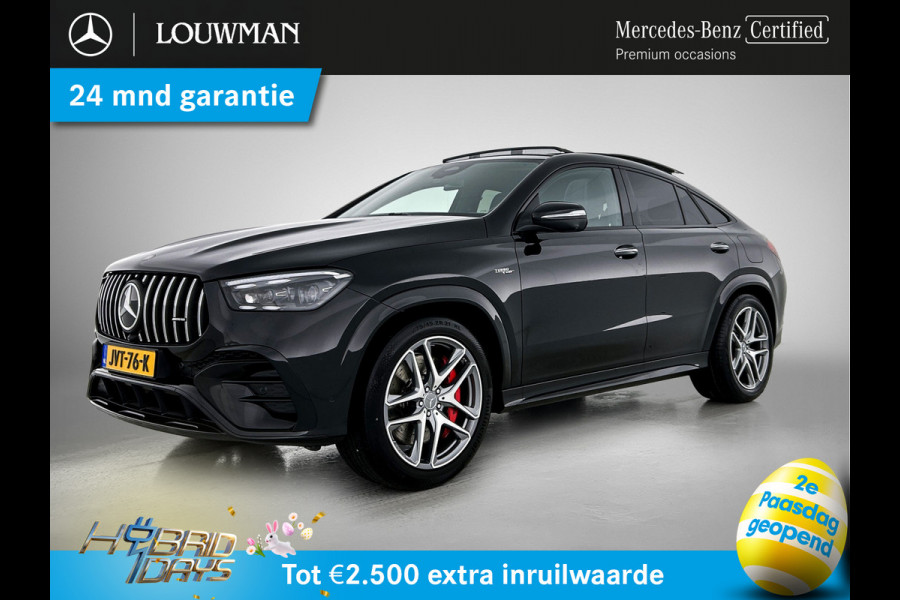 Mercedes-Benz GLE Coupé Mercedes-AMG 53 Hybrid 4MATIC+ Premium Plus Trekhaak | Panorama Schuif-Kanteldak | AMG Night Pakket | Distronic | Parkeerpakket met 360°-camera | Lederen Bekleding. MB-paasweekend
