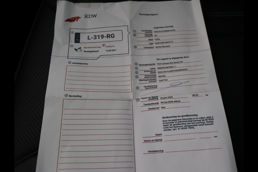 Ford Mustang Mach-E EXTENDED RWD 98 kWh + B&O | PANORAMA | TECHNOLOGY 96% SOH | 360 CAMERA | STUURVERW. | CARPLAY