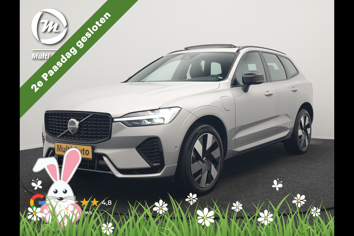 Volvo XC60 T6 AWD Plus Dark LONG RANGE PHEV 350pk Dealer O.H | Panodak | Adaptive Cruise | 360 Camera | Lederen Sportstoelen Memory & Verwarmd | Keyless | Apple Carplay | Pilot Assist | Blis | Virtual | Google Maps | DAB | Plug In Hybrid