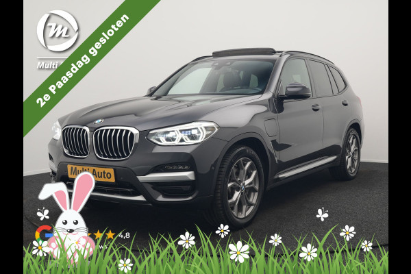 BMW X3 xDrive30e xLine PHEV 293pk Dealer O.H | Trekhaak Af Fabriek | Panodak | Head Up | Adaptive LED | Lederen Sportstoelen Verwarmd | Keyless | Apple Carplay | Cruise Control | M Sportstuur | Navigatie | Virtual | DAB | Plug In Hybrid