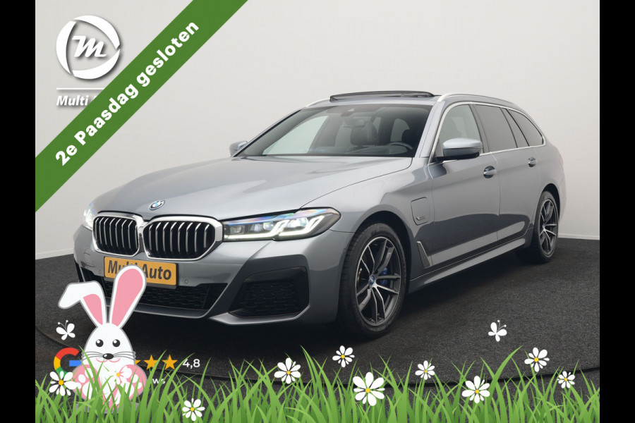 BMW 5 Serie Touring 530e xDrive M Sport PHEV 293pk Dealer O.H. | Panodak | Head Up | Laser LED | 360 Camera | Harman & Kardon | Sfeerverlichting | Alcantara Sportstoelen Verwarmd | Keyless | Blis | Virtual | Navigatie | DAB | Plug In Hybrid