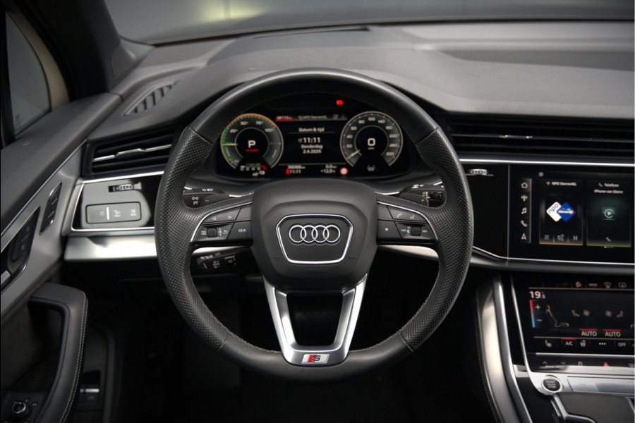 Audi Q7 55 TFSI e quattro Pro Line S S-Line | Bang & Olufsen | Panoramadak | Stoelverwarming | Stuurverwarming | Luchtvering | Head-Up Display | Memory Seats | Matrix LED | Apple Carplay | Adaptrive Cruise Control | Ambiance Verlichtin