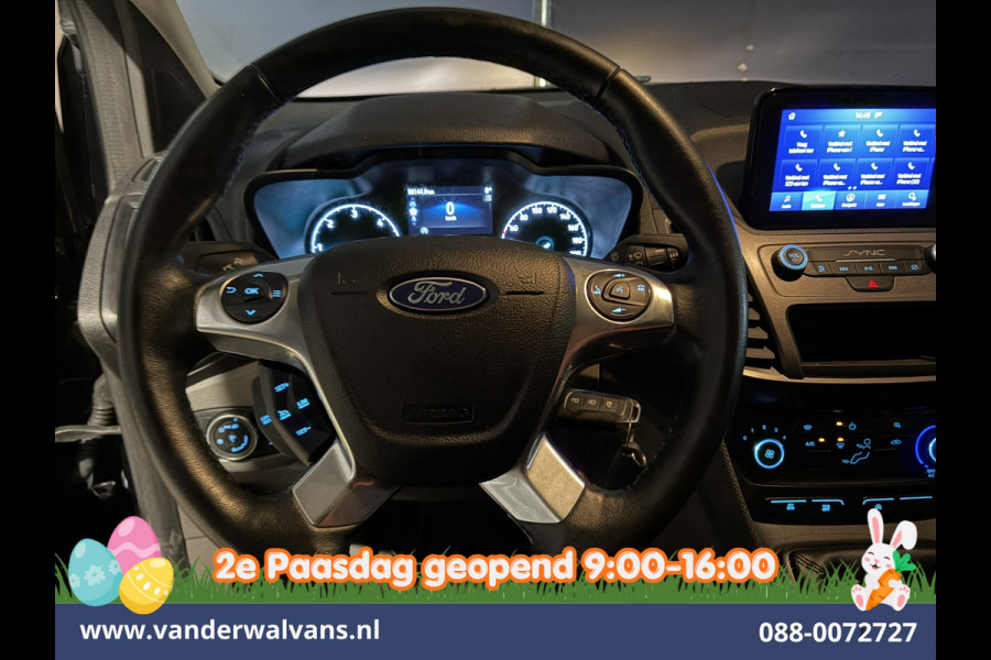 Ford Transit Connect 1.5 EcoBlue 100pk L2H1 Euro6 Airco | 3-Zits | Camera | Cruisecontrol | Trekhaak Dakdragers, Parkeersensoren, Verwarmde voorruit, Bijrijdersbank
