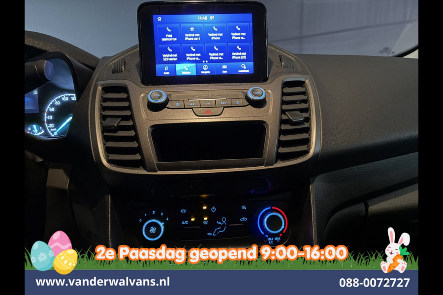 Ford Transit Connect 1.5 EcoBlue 100pk L2H1 Euro6 Airco | 3-Zits | Camera | Cruisecontrol | Trekhaak Dakdragers, Parkeersensoren, Verwarmde voorruit, Bijrijdersbank