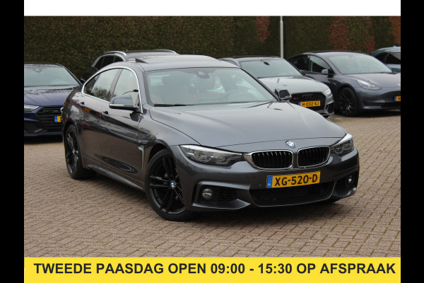 BMW 4 Serie Gran Coupé 418i High Exe. M Sport / Trekhaak / Schuifdak / 360Camera / 18'' / Navigatie / Dodehoek / DAB / Cruise Control / Getint glas / Stoelverwarming