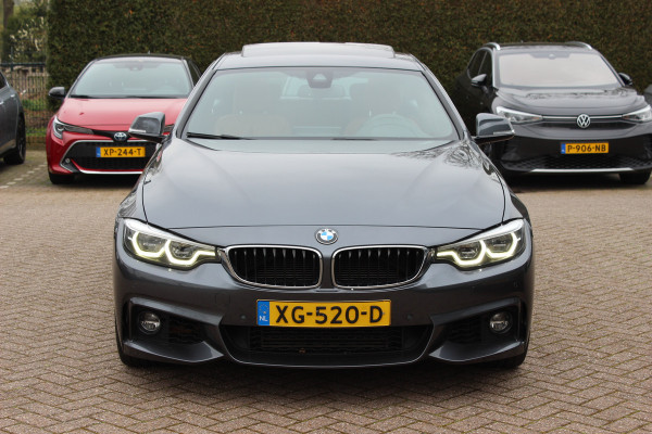 BMW 4 Serie Gran Coupé 418i High Exe. M Sport / Trekhaak / Schuifdak / 360Camera / 18'' / Navigatie / Dodehoek / DAB / Cruise Control / Getint glas / Stoelverwarming