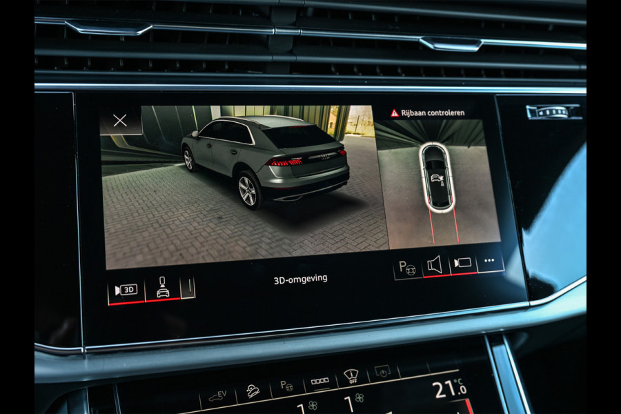 Audi Q8 55 TFSI e quattro Pro Line | Head-Up | Night vision | Luchtvering | Adaptive cruise | 360 Camera | Soft close | Keyless | Ambiance interieur | Achterbank verwarming | Trekhaak
