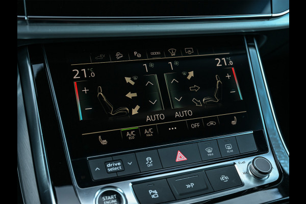 Audi Q8 55 TFSI e quattro Pro Line | Head-Up | Night vision | Luchtvering | Adaptive cruise | 360 Camera | Soft close | Keyless | Ambiance interieur | Achterbank verwarming | Trekhaak