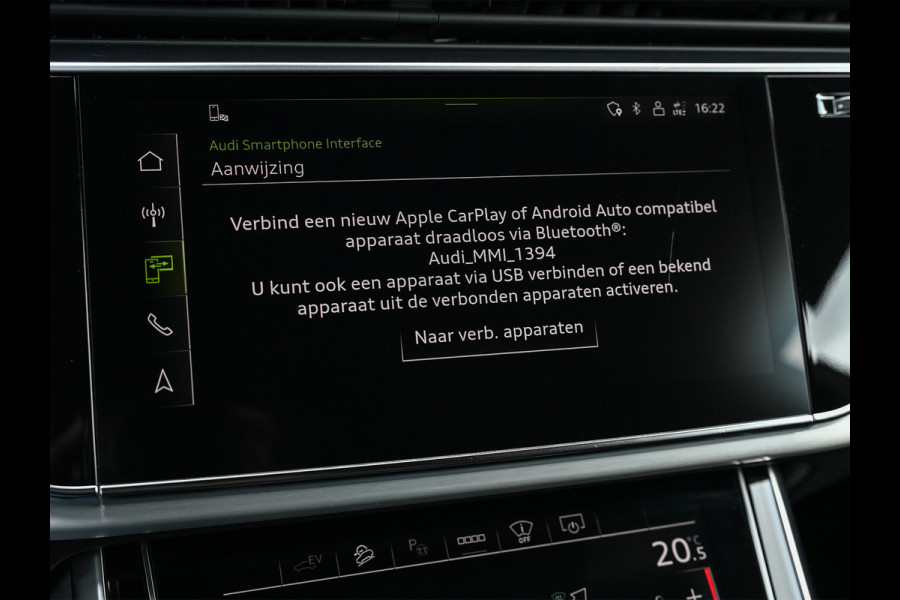 Audi Q8 55 TFSI e quattro Pro Line | S-Seats | B&O Sound | Head-Up | Night vision | Luchtvering | Adaptive cruise  | Camera | Keyless | Ambiance interieur |