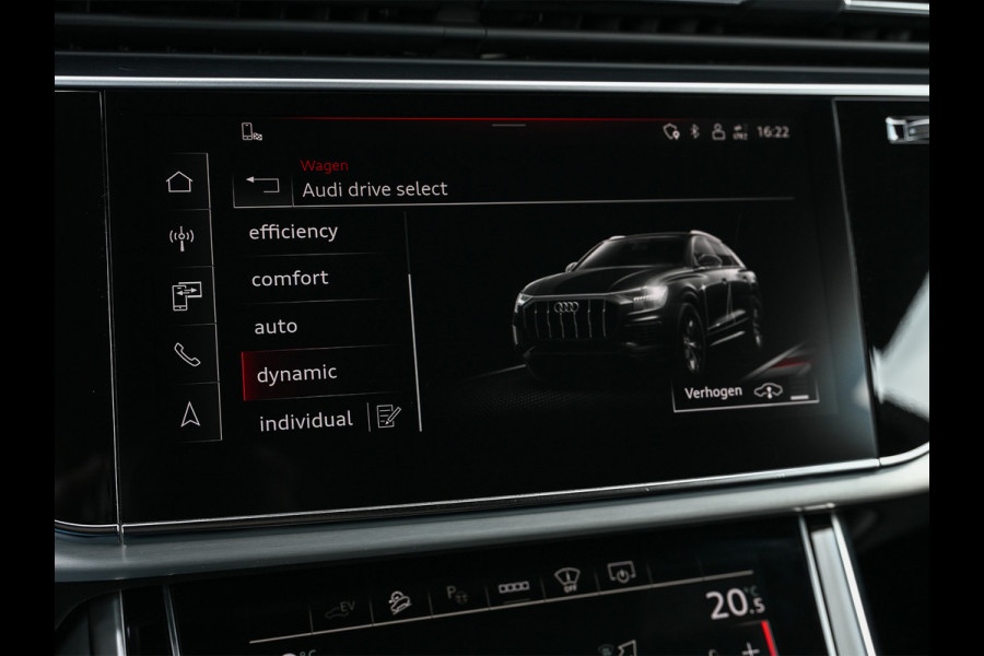 Audi Q8 55 TFSI e quattro Pro Line | S-Seats | B&O Sound | Head-Up | Night vision | Luchtvering | Adaptive cruise  | Camera | Keyless | Ambiance interieur |