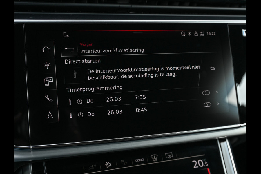 Audi Q8 55 TFSI e quattro Pro Line | S-Seats | B&O Sound | Head-Up | Night vision | Luchtvering | Adaptive cruise  | Camera | Keyless | Ambiance interieur |