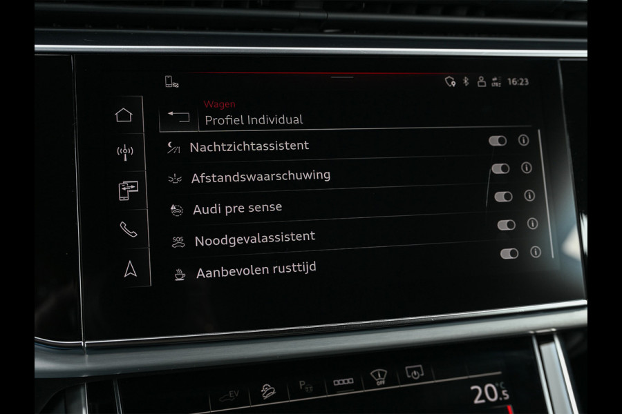 Audi Q8 55 TFSI e quattro Pro Line | S-Seats | B&O Sound | Head-Up | Night vision | Luchtvering | Adaptive cruise  | Camera | Keyless | Ambiance interieur |