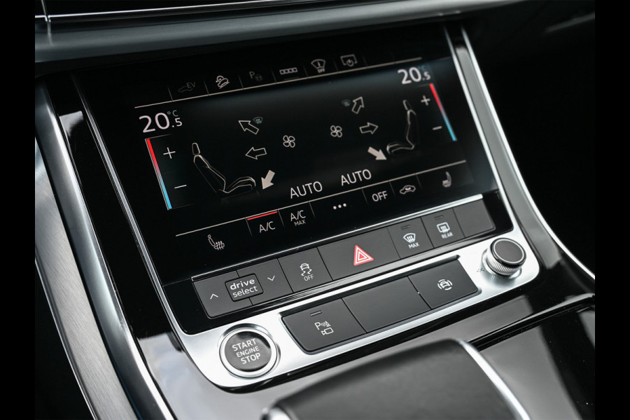 Audi Q8 55 TFSI e quattro Pro Line | S-Seats | B&O Sound | Head-Up | Night vision | Luchtvering | Adaptive cruise  | Camera | Keyless | Ambiance interieur |