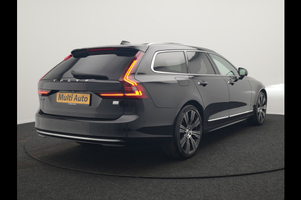 Volvo V90 T8 AWD Inscription Exclusive PHEV 394pk Dealer O.H. | Panodak | Head Up | Adaptive Cruise | 360 Camera | Bowers & Wilkins | Lederen Sportstoelen Ventilatie & Memory | Keyless | Blis | Stoelen & Stuur Verwarmd | Apple Carplay | Plug In Hybrid