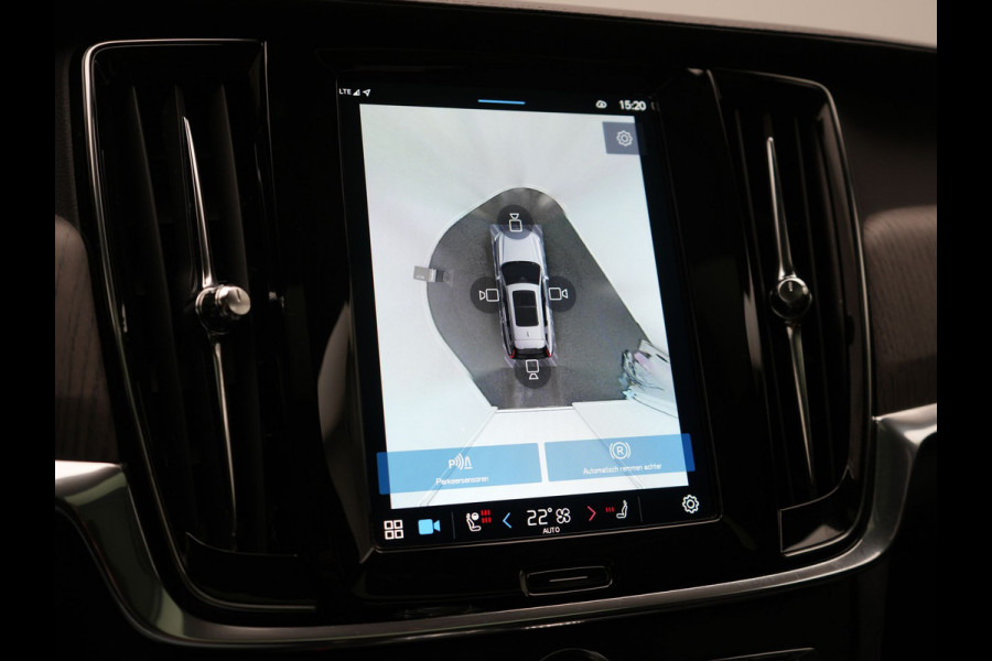 Volvo V90 T8 AWD Inscription Exclusive PHEV 394pk Dealer O.H. | Panodak | Head Up | Adaptive Cruise | 360 Camera | Bowers & Wilkins | Lederen Sportstoelen Ventilatie & Memory | Keyless | Blis | Stoelen & Stuur Verwarmd | Apple Carplay | Plug In Hybrid