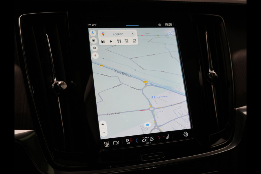 Volvo V90 T8 AWD Inscription Exclusive PHEV 394pk Dealer O.H. | Panodak | Head Up | Adaptive Cruise | 360 Camera | Bowers & Wilkins | Lederen Sportstoelen Ventilatie & Memory | Keyless | Blis | Stoelen & Stuur Verwarmd | Apple Carplay | Plug In Hybrid