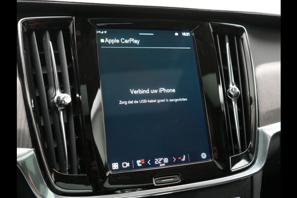 Volvo V90 T8 AWD Inscription Exclusive PHEV 394pk Dealer O.H. | Panodak | Head Up | Adaptive Cruise | 360 Camera | Bowers & Wilkins | Lederen Sportstoelen Ventilatie & Memory | Keyless | Blis | Stoelen & Stuur Verwarmd | Apple Carplay | Plug In Hybrid