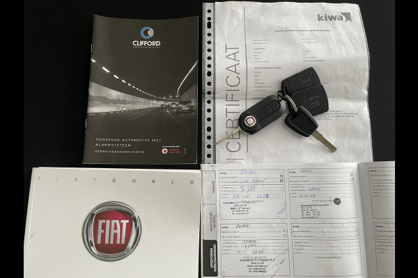 Fiat Doblò Cargo 1.6 MJ L2H1 Maxi Airco - Achteruitrijcamera - Navigatie - Cruise control - 3 zitplaatsen - Zijschuifdeur rechts - Tussenschot volledig - Elektrische ramen voor - Bluetooth - Stuur multifunctioneel - Radio