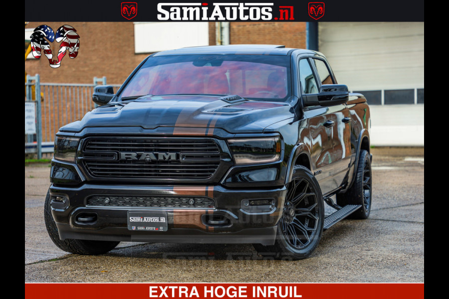 Dodge Ram GT TRX PACK | 5.7 V8 HEMI | STRIPING | LUCHT VERING | ADAPTIVE CRUISE | PANORAMADAK | MEGA DIK | Comfortabele Dubbele Cabine met Royale 5 Zitplaatsen | DC |
