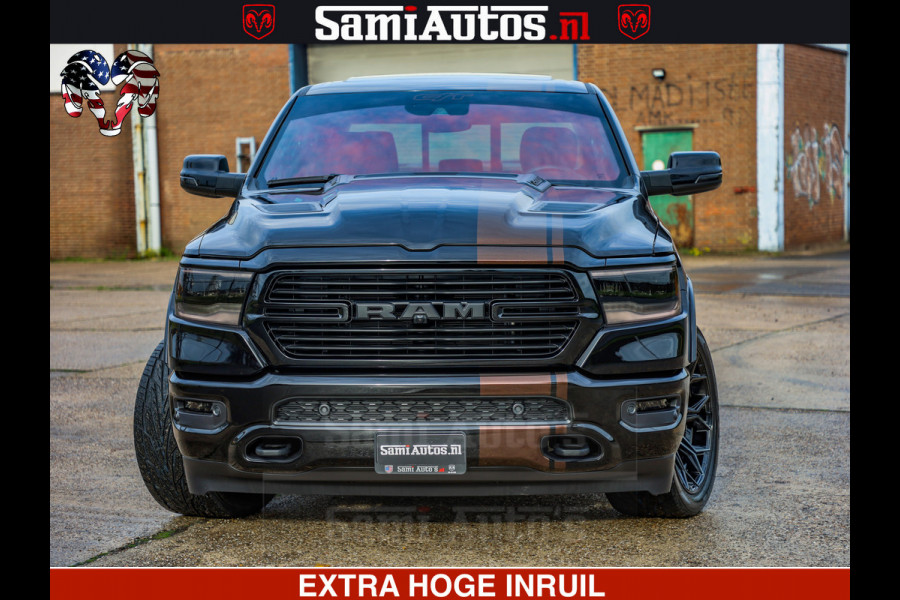 Dodge Ram GT TRX PACK | 5.7 V8 HEMI | STRIPING | LUCHT VERING | ADAPTIVE CRUISE | PANORAMADAK | MEGA DIK | Comfortabele Dubbele Cabine met Royale 5 Zitplaatsen | DC |