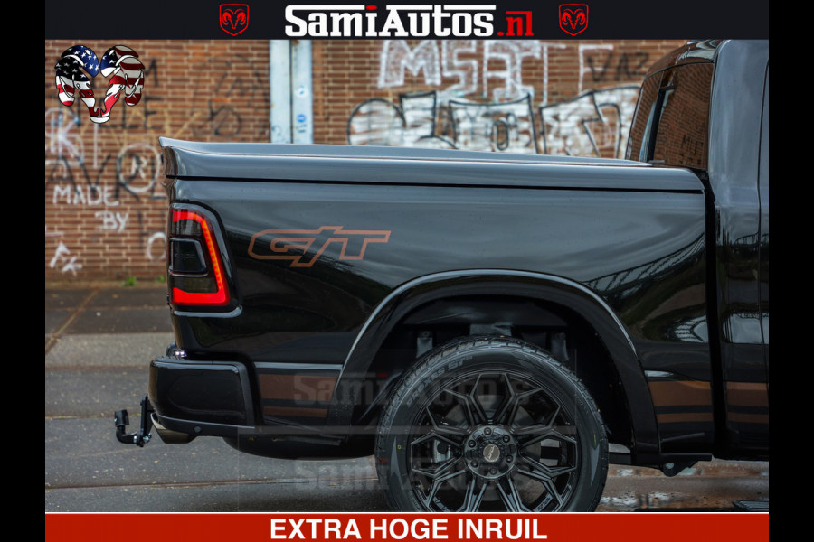 Dodge Ram GT TRX PACK | 5.7 V8 HEMI | STRIPING | LUCHT VERING | ADAPTIVE CRUISE | PANORAMADAK | MEGA DIK | Comfortabele Dubbele Cabine met Royale 5 Zitplaatsen | DC |