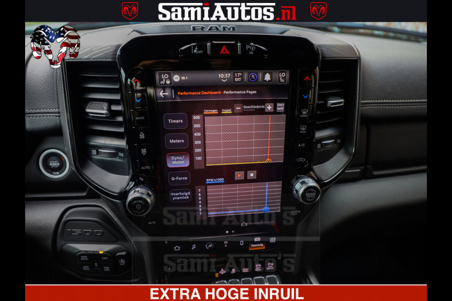 Dodge Ram GT TRX PACK | 5.7 V8 HEMI | STRIPING | LUCHT VERING | ADAPTIVE CRUISE | PANORAMADAK | MEGA DIK | Comfortabele Dubbele Cabine met Royale 5 Zitplaatsen | DC |