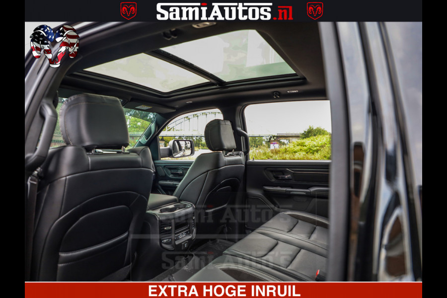 Dodge Ram GT TRX PACK | 5.7 V8 HEMI | STRIPING | LUCHT VERING | ADAPTIVE CRUISE | PANORAMADAK | MEGA DIK | Comfortabele Dubbele Cabine met Royale 5 Zitplaatsen | DC |