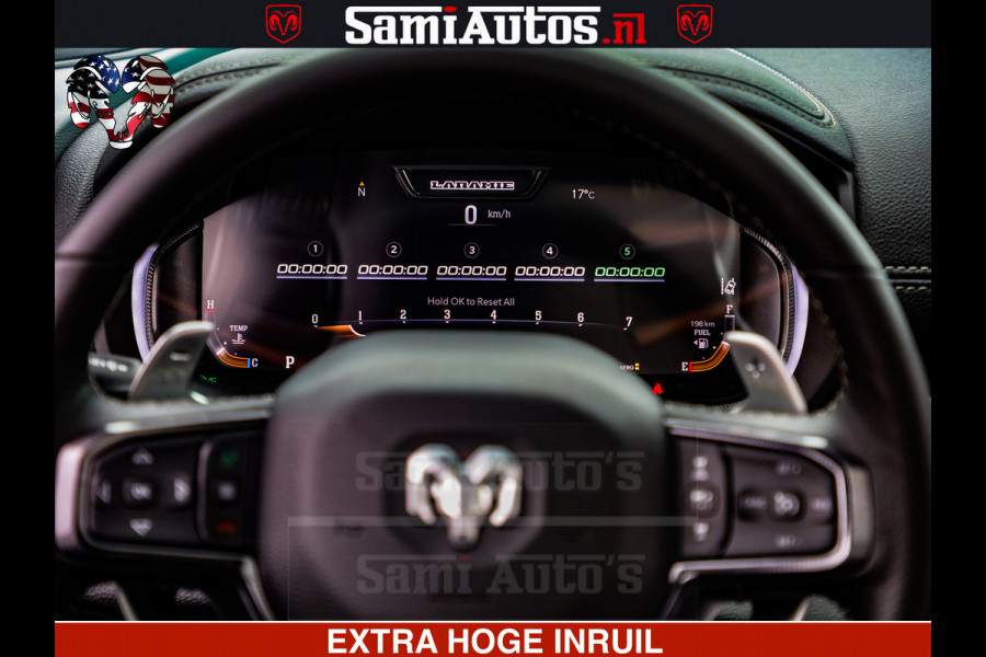 Dodge Ram GT TRX PACK | 5.7 V8 HEMI | STRIPING | LUCHT VERING | ADAPTIVE CRUISE | PANORAMADAK | MEGA DIK | Comfortabele Dubbele Cabine met Royale 5 Zitplaatsen | DC |